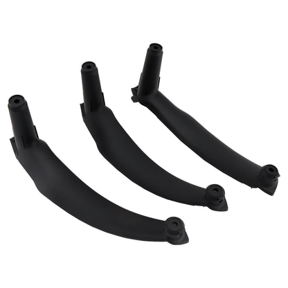 3pcs Black Inner Door Panel Handle Pull Trim Cover For BMW E70 X5 E71 X6 07-14