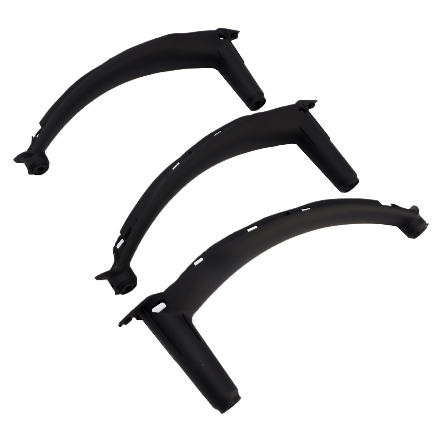 3pcs Black Inner Door Panel Handle Pull Trim Cover For BMW E70 X5 E71 X6 07-14