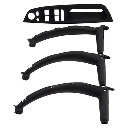 4pcs Black Inner Door Panel Handle Pull Trim Cover For BMW E70 X5 E71 X6 07-14