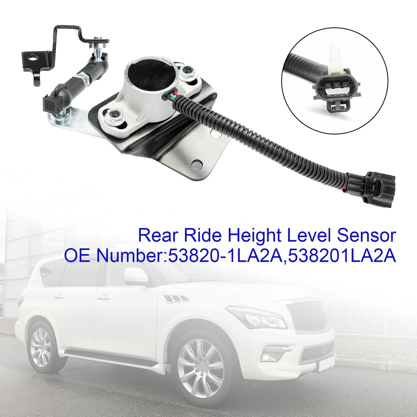 2017-2023 Nissan Armada V8 5.6L Rear Side with Rear Air Suspension 53820-1LA2A Ride Height Level Sensor Rear