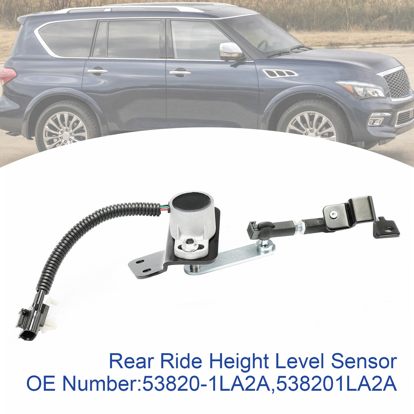 2017-2023 Nissan Armada V8 5.6L Rear Side with Rear Air Suspension 53820-1LA2A Ride Height Level Sensor Rear