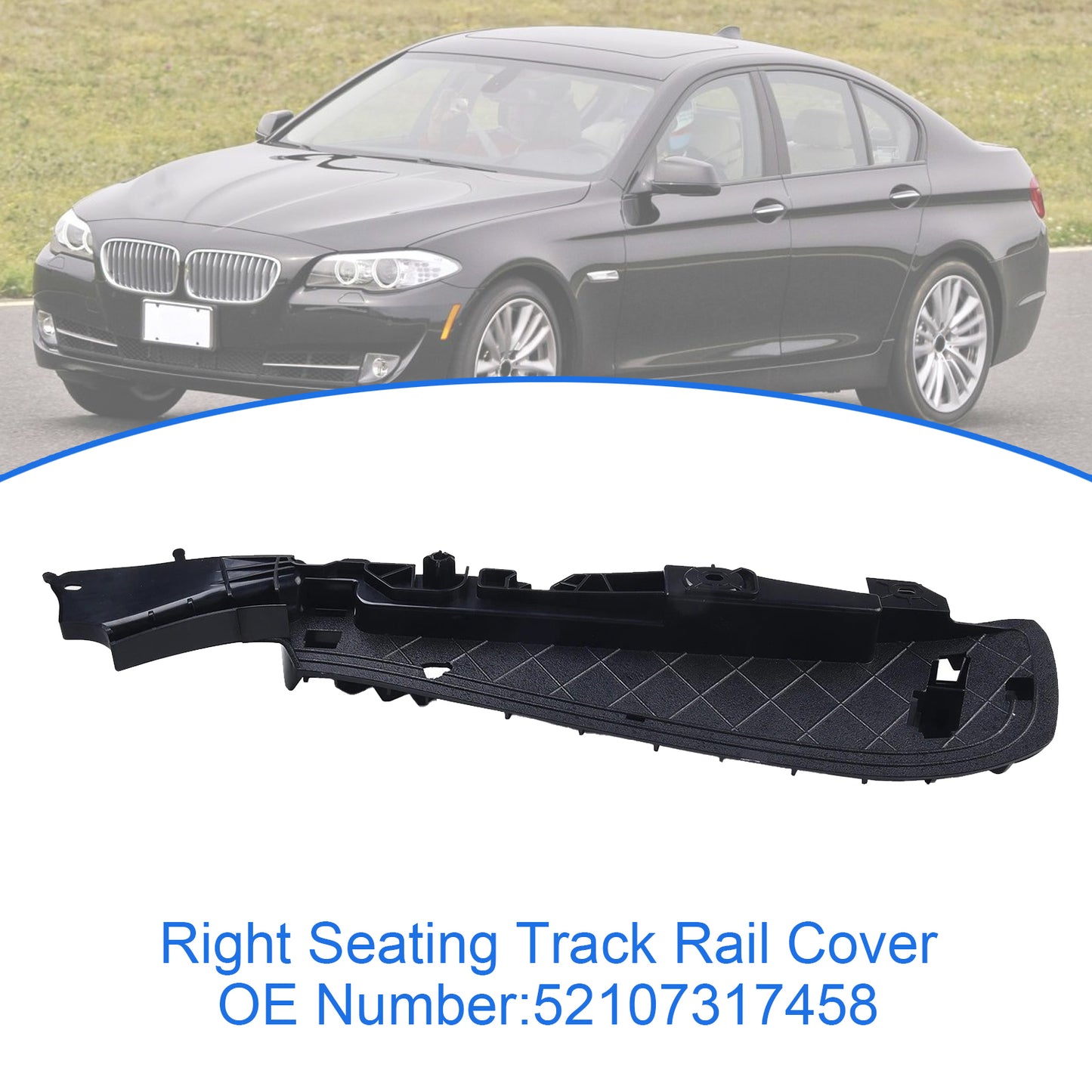 Right Support Seating Track Rail Cover 52107317458 Fit For BMW 5 7 Seri