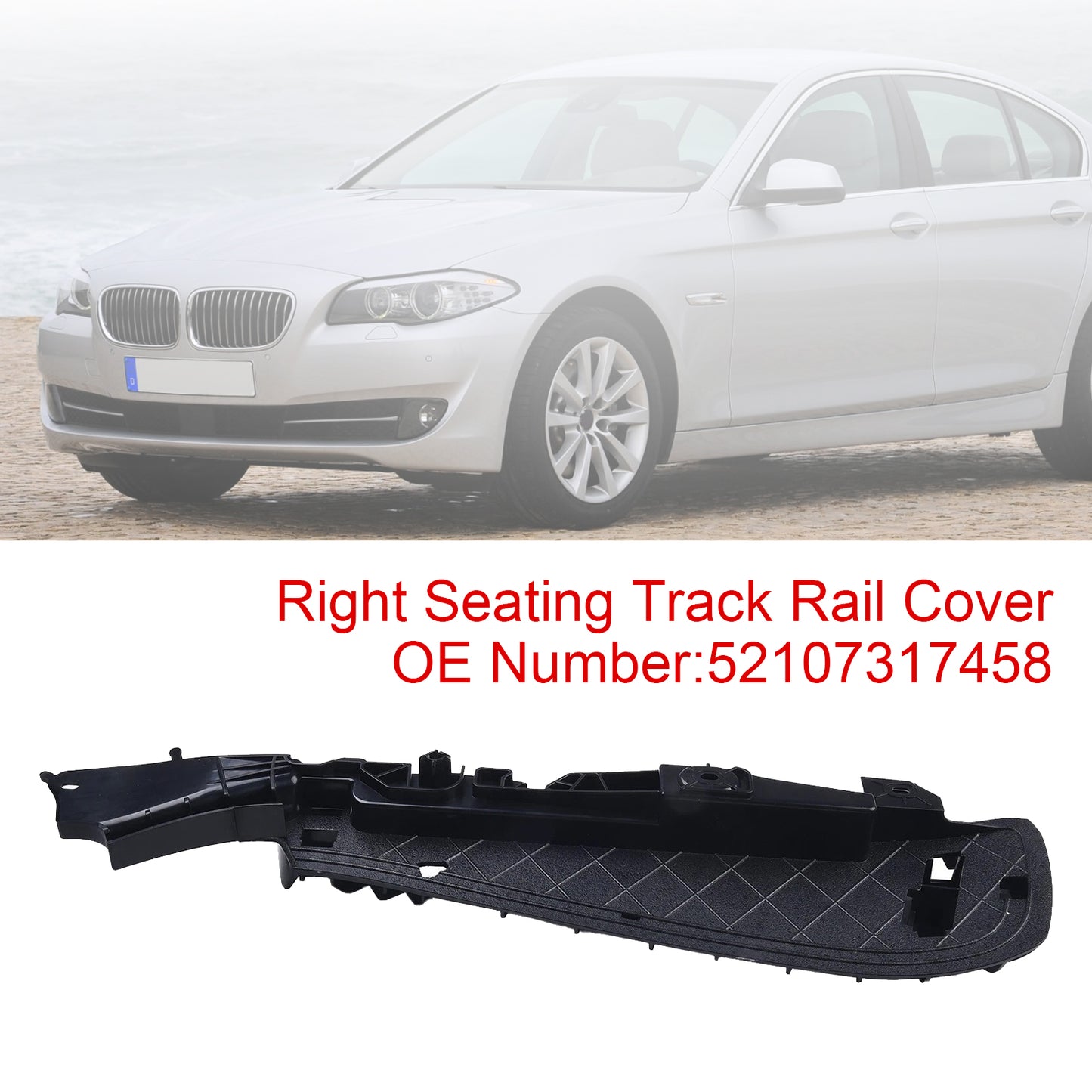 Right Support Seating Track Rail Cover 52107317458 Fit For BMW 5 7 Seri
