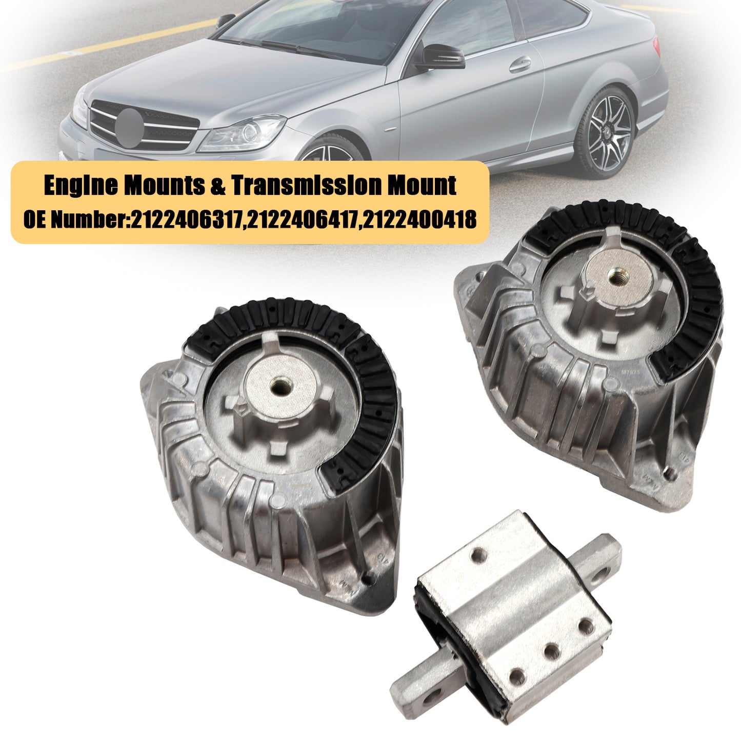 2009-2016 Mercedes-Benz E-Class S212 2122406317 3x Engine Mounts& Transmission Mount