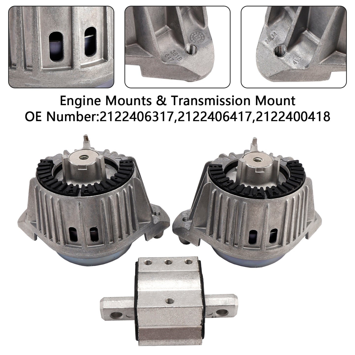 2009-2016 Mercedes-Benz E-Class S212 2122406317 3x Engine Mounts& Transmission Mount