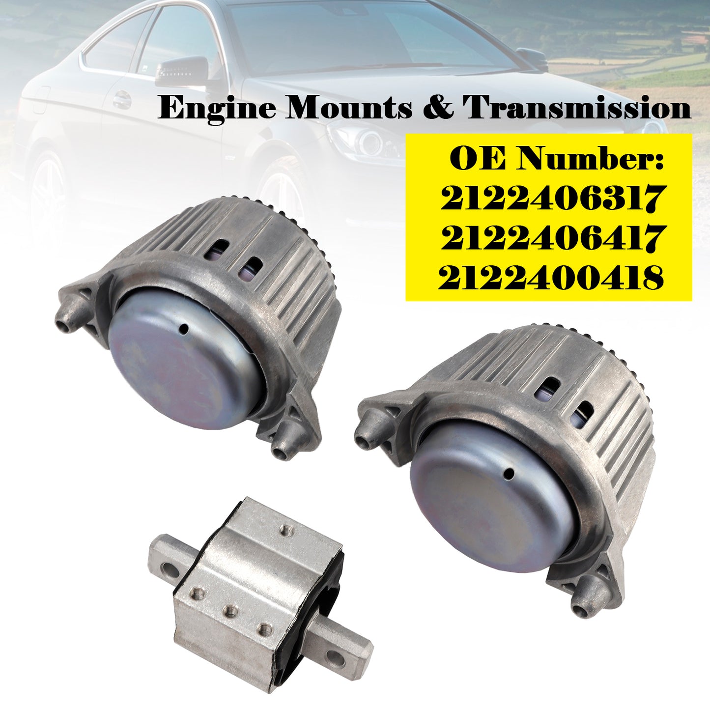 2009-2016 Mercedes-Benz E-Class S212 2122406317 3x Engine Mounts& Transmission Mount