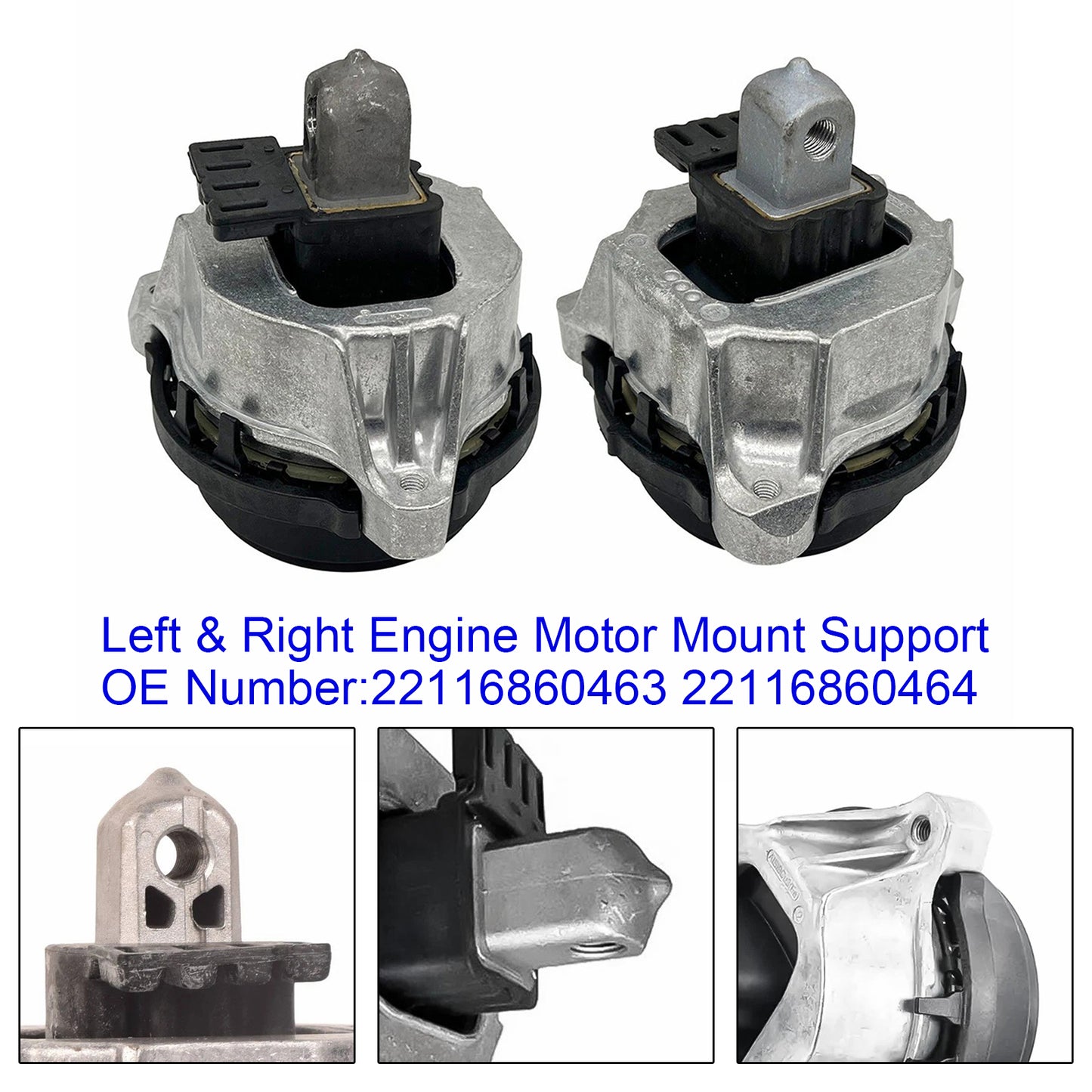 2016 BMW 7 Series 740Li 22116860463 Left & Right Engine Motor Mount Support