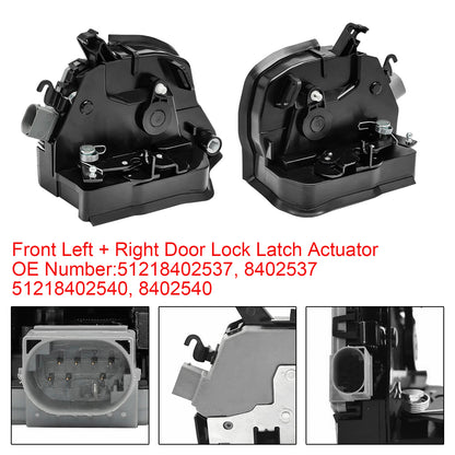 2003/10-2006/09 BMW X5 E53 3.0d 2993 ccm 160 KW 218 PS 51218402537/540 Pair Front Door Lock Latch Catch Actuator