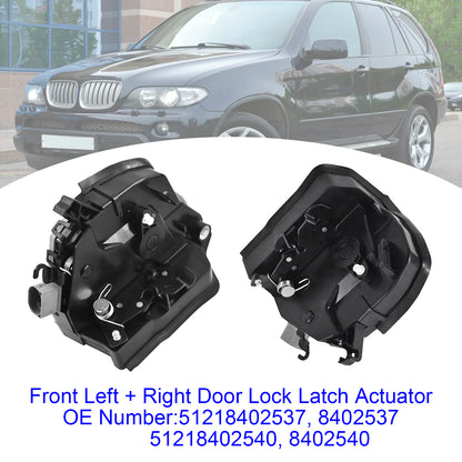 2003/10-2006/09 BMW X5 E53 3.0d 2993 ccm 160 KW 218 PS 51218402537/540 Pair Front Door Lock Latch Catch Actuator