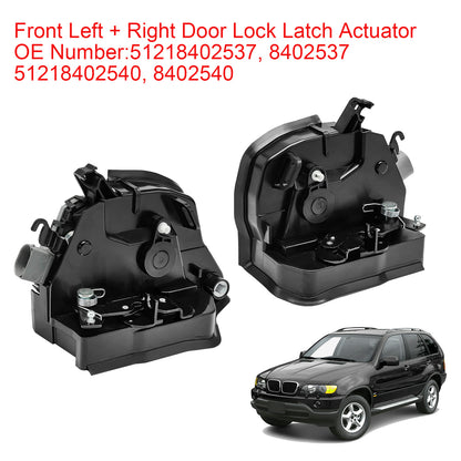 2003/10-2006/09 BMW X5 E53 3.0d 2993 ccm 160 KW 218 PS 51218402537/540 Pair Front Door Lock Latch Catch Actuator