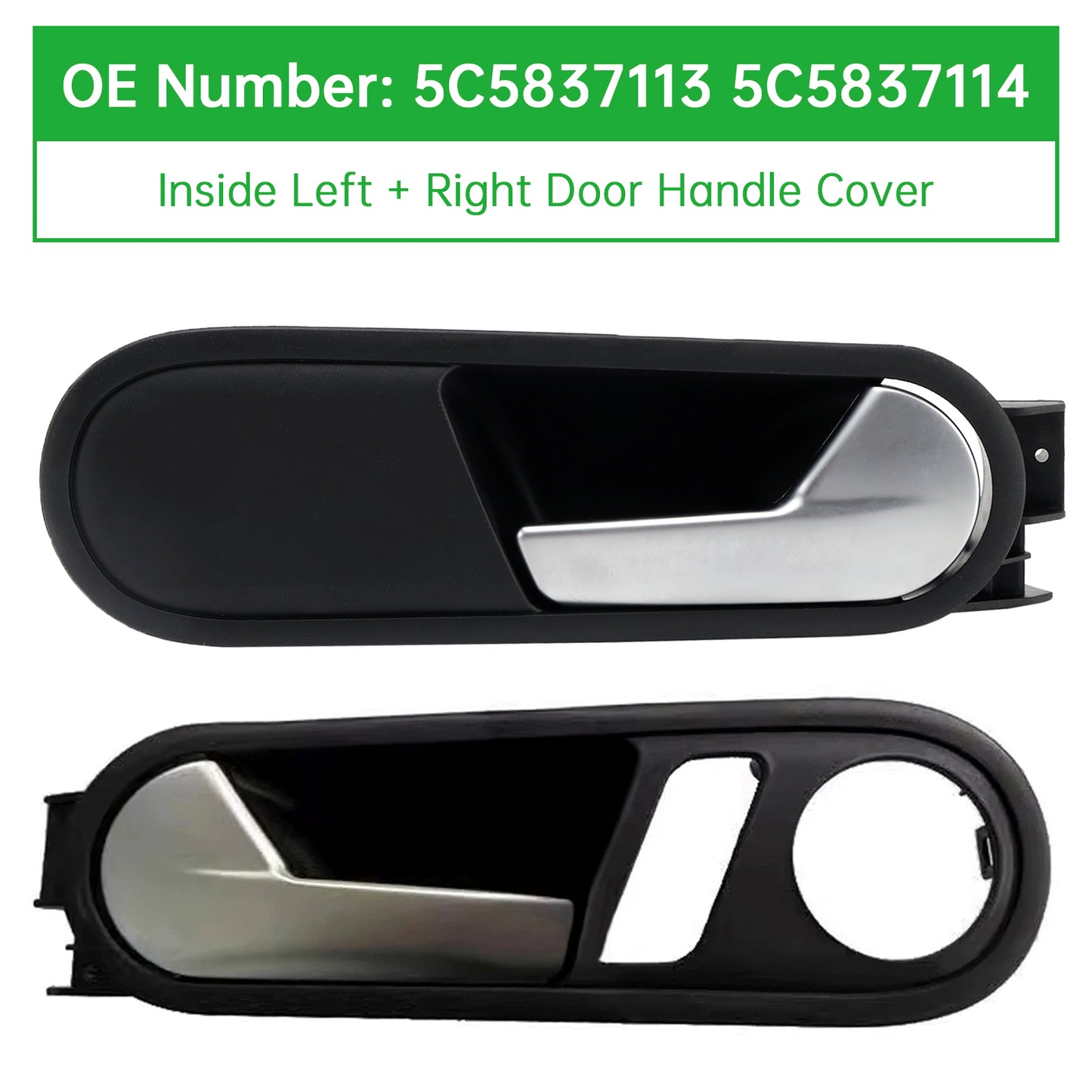 Left + Right Door Handle Cover 5C5837113 5C5837114 For VW Beetle 2012-2014