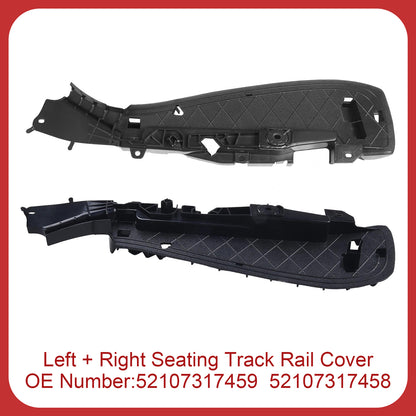 Left + Right Support Seat Track Rail Cover 52107317458 For BMW 5 7 Series