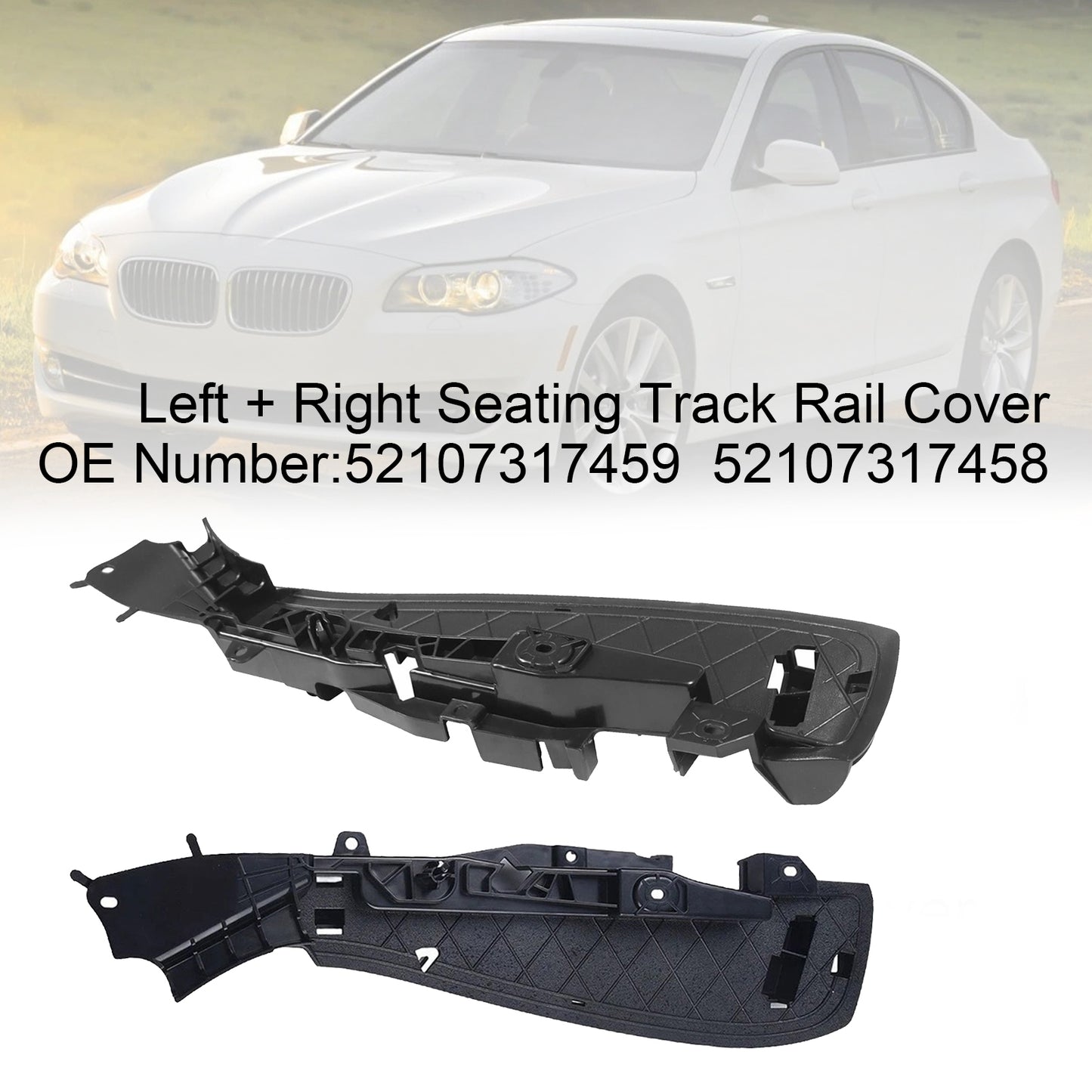 2015-2018 BMW 5 G30 52107317458 Left+ Right Support Seat Track Rail Cover