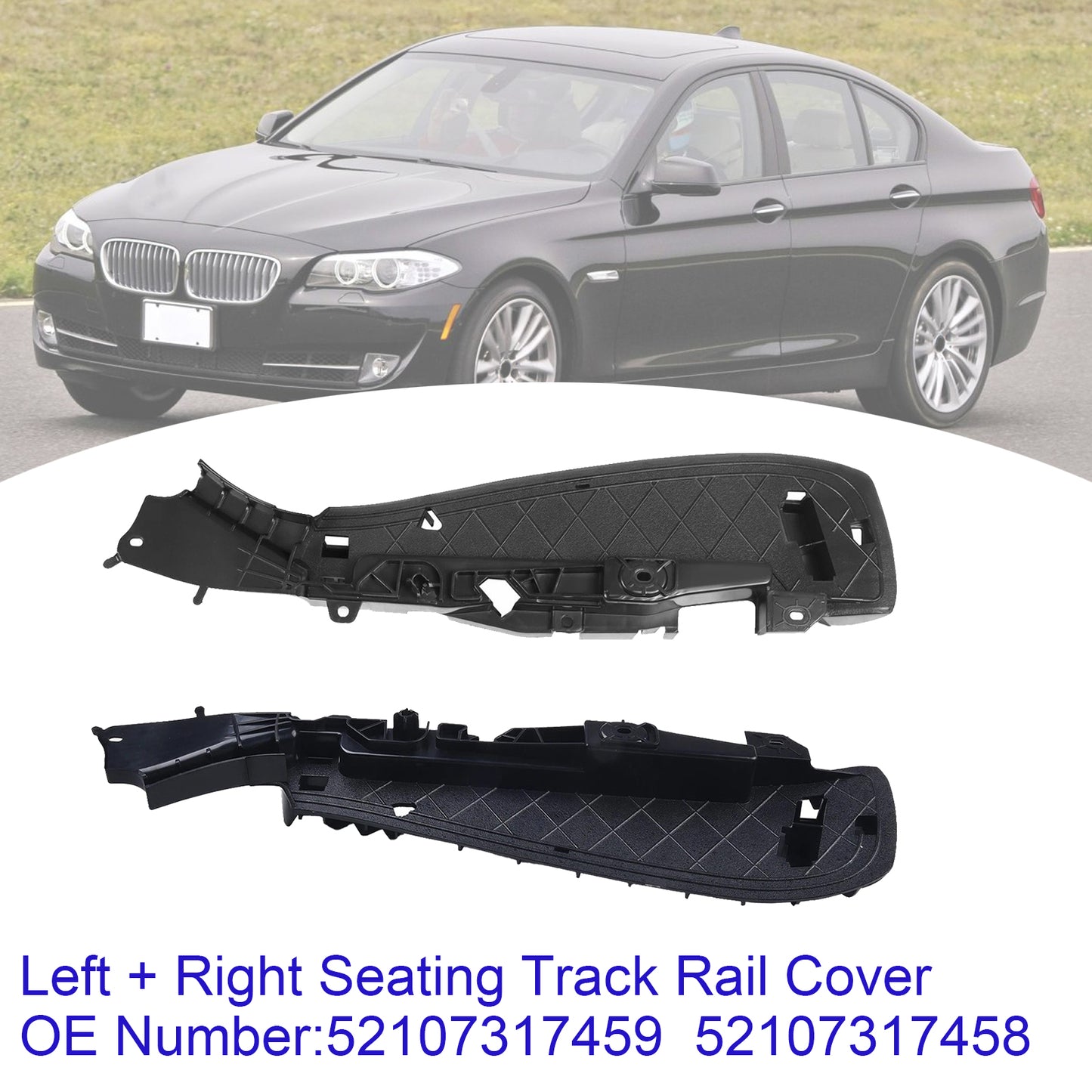 2015-2018 BMW 5 G30 52107317458 Left+ Right Support Seat Track Rail Cover