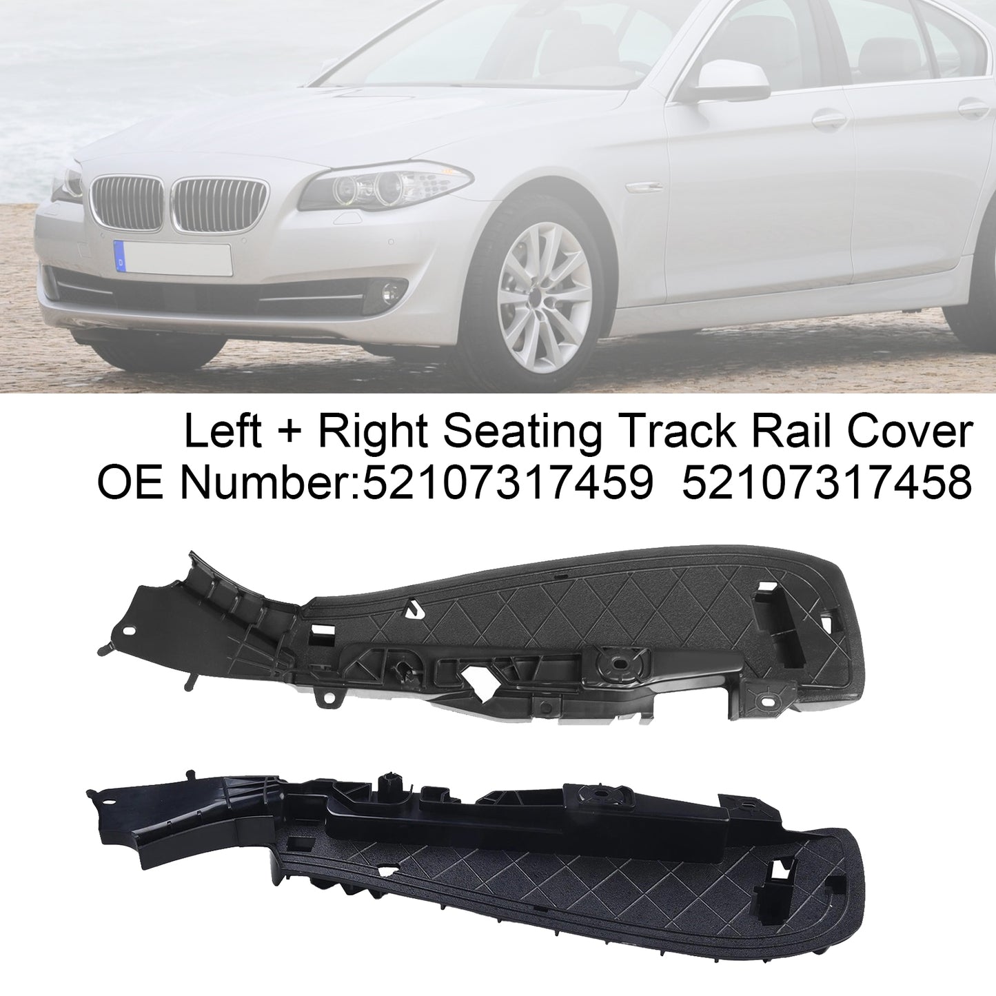 2015-2018 BMW 5 G30 52107317458 Left+ Right Support Seat Track Rail Cover
