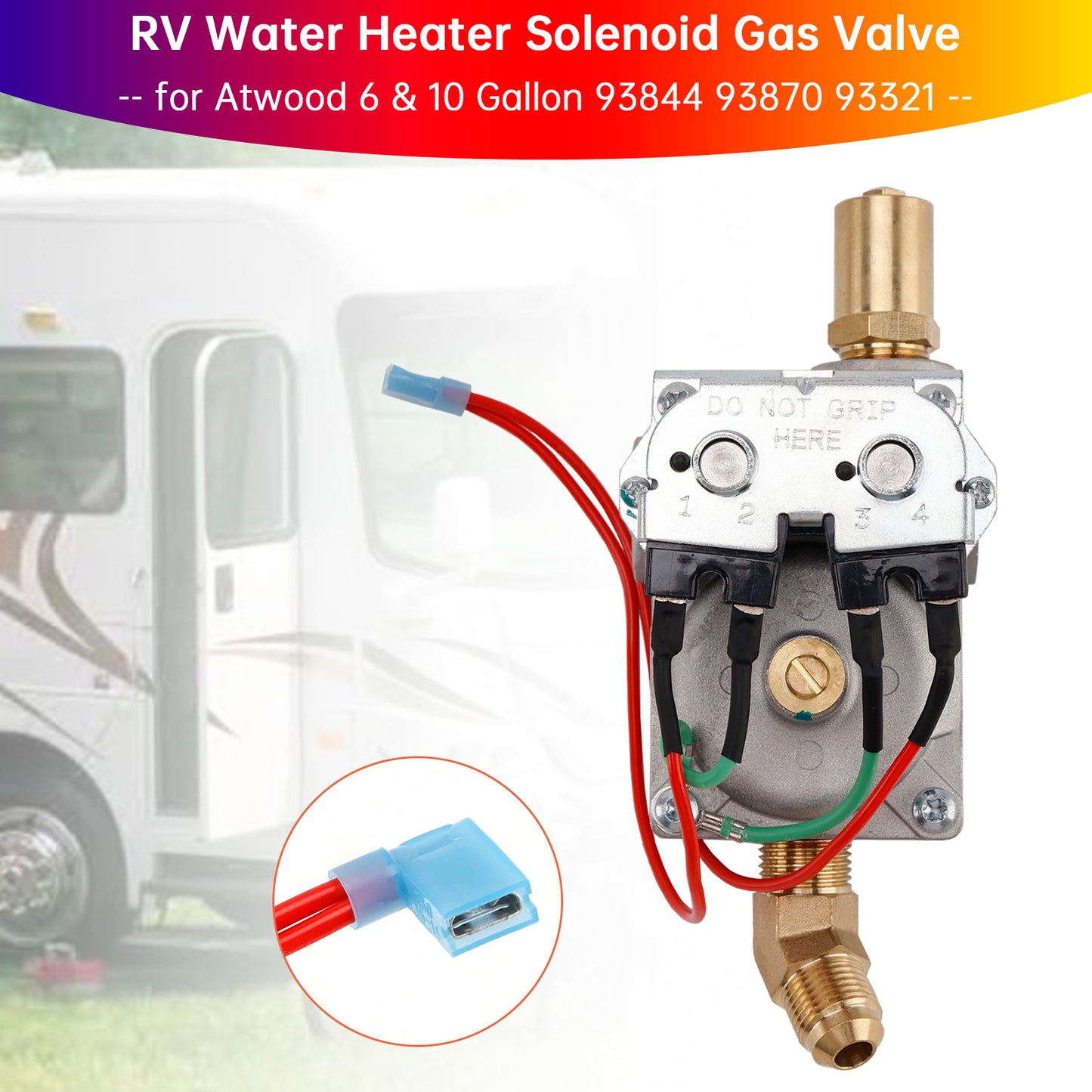 Atwood 6 & 10 Gallon 93844 93870 93321 RV Water Heater Solenoid Gas Valve