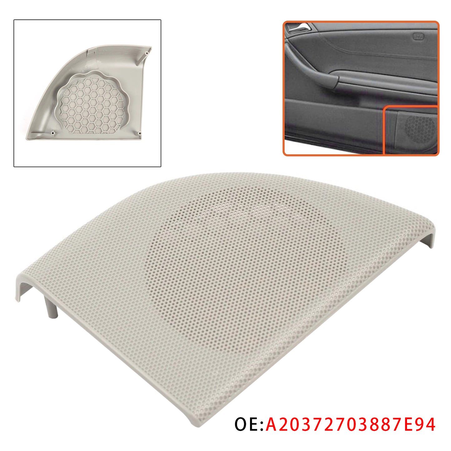 2008-2011 Mercedes Benz W203 CLC-Class Coupe 2 Door A20372703887E94 Left Front Door Speaker Cover