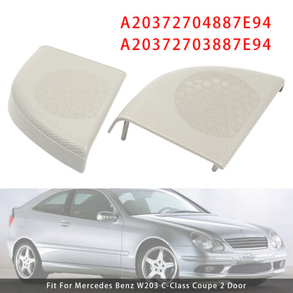 Mercedes W203 CLC Coupe A20372704887E94 Pair Front Door Speaker Cover