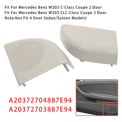 Mercedes W203 CLC Coupe A20372704887E94 Pair Front Door Speaker Cover