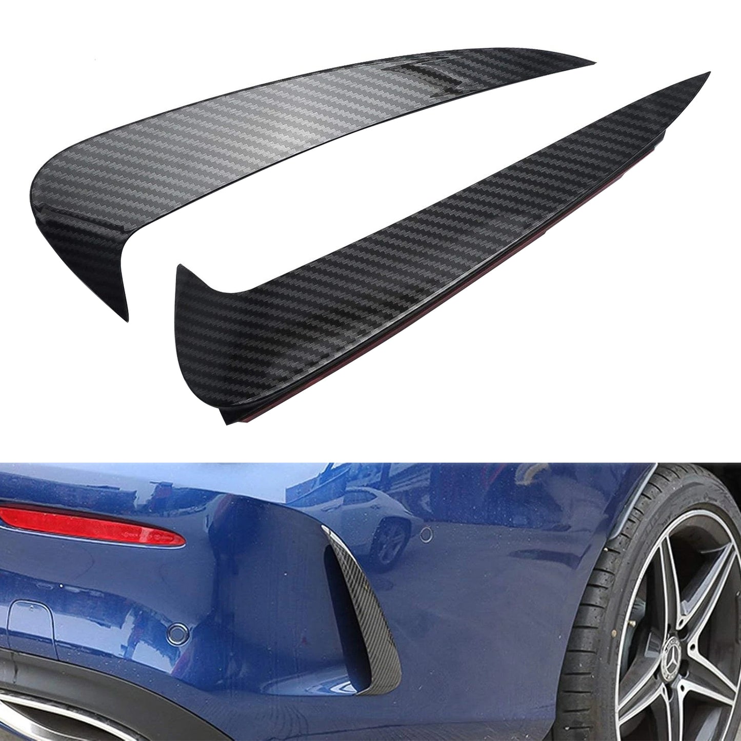Rear Air Vent Cover Carbon Fiber Look For Benz C Class W205 C43 C63 2014-2019