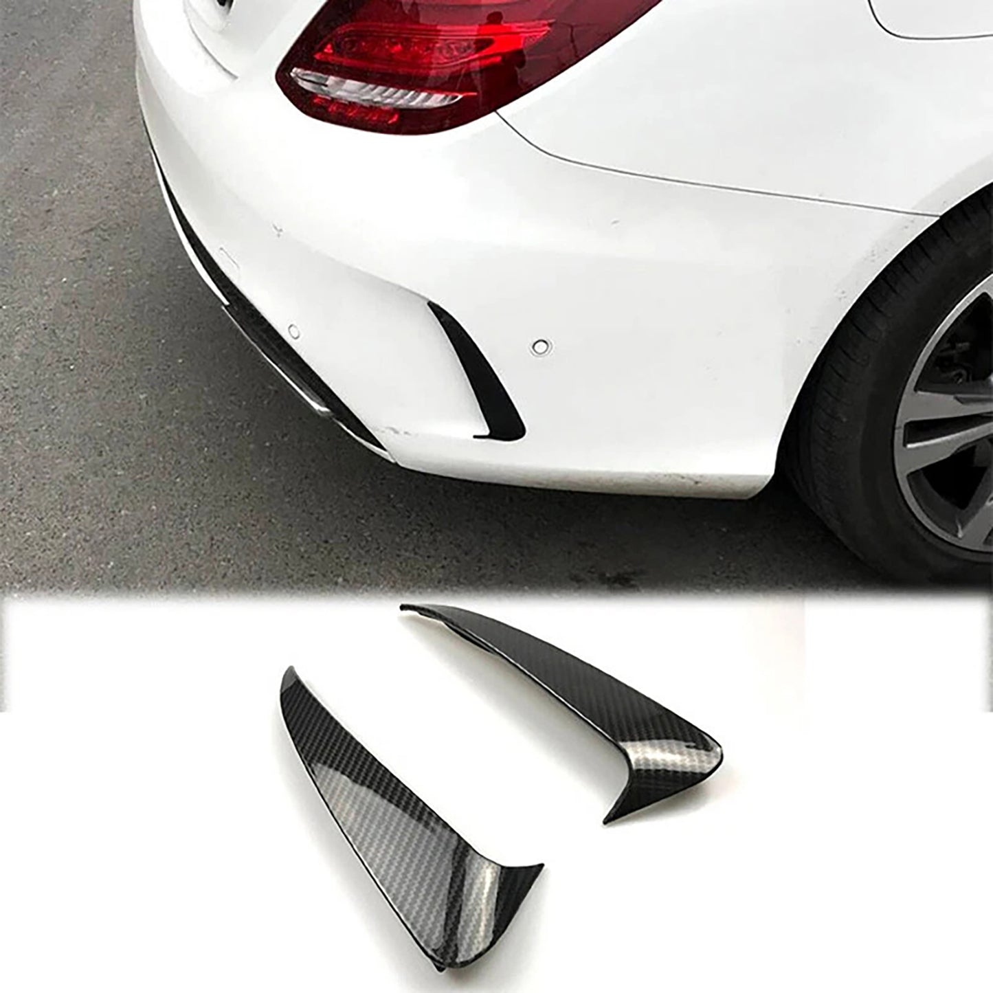 2015-2019 Mercedes Benz C Coupe C205 Rear Air Vent Cover Carbon Fiber Look