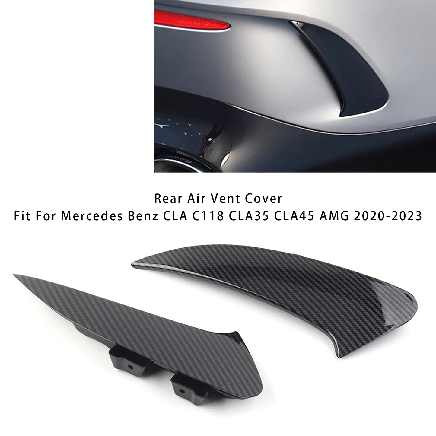 Carbon Look Rear Air Vent Cover 2020+ Benz CLA C118 CLA45 AMG