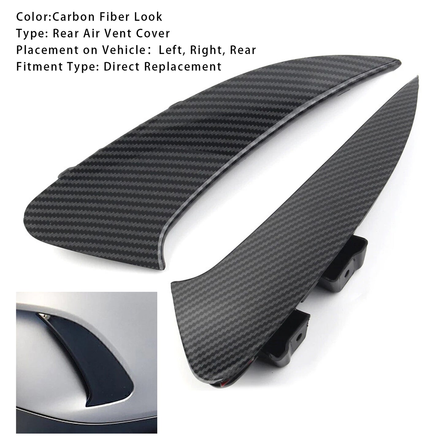 Carbon Look Rear Air Vent Cover 2020+ Benz CLA C118 CLA45 AMG