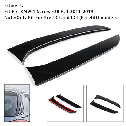 Gloss Black Pair Rear Window Side Wing Spoiler For BMW 1 Series F20 F21 12-19