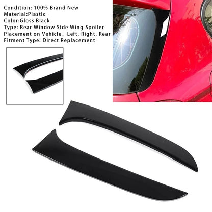 Gloss Black Pair Rear Window Side Wing Spoiler For BMW 1 Series F20 F21 12-19