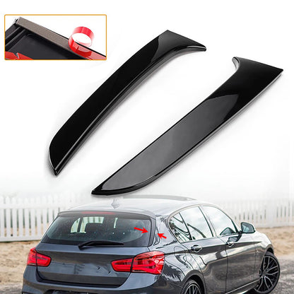 Gloss Black Pair Rear Window Side Wing Spoiler For BMW 1 Series F20 F21 12-19