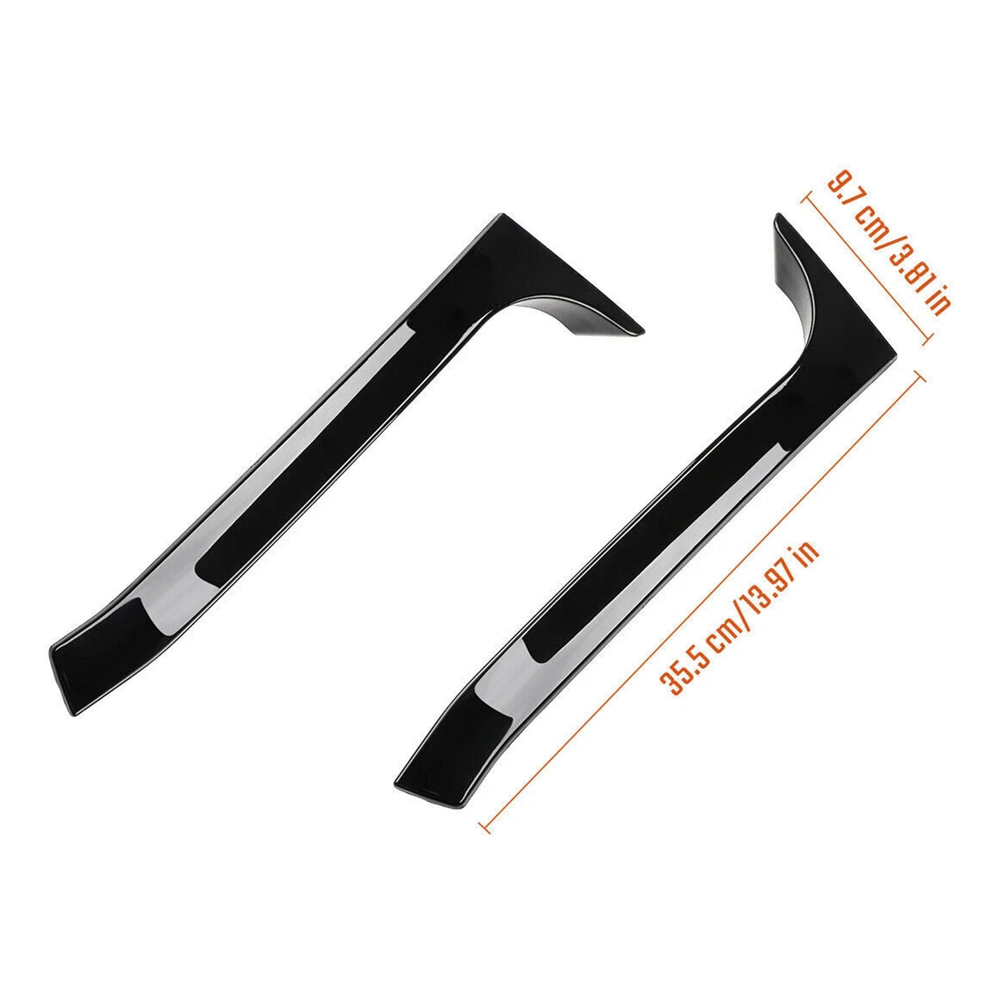 2008-2013 VW Golf 6 GTI/GTR/GTD Gloss Black Pair Rear Window Side Wing Spoiler