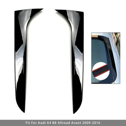 2009-2016 Audi A4 B8 Allroad Avant Gloss Black Pair Rear Window Side Wing Spoiler