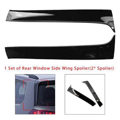 Gloss Black Pair Rear Window Side Wing Spoiler For VW Golf 7 Variant Wagon 13-17