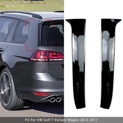 2013-2017 VW Golf 7 Variant Wagon Gloss Black Pair Rear Window Side Wing Spoiler