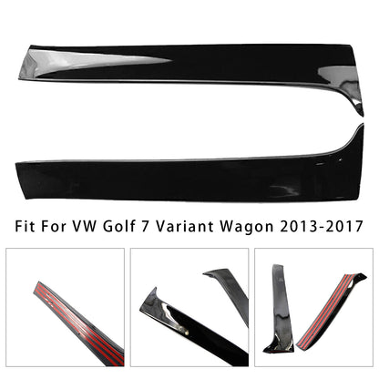 Gloss Black Pair Rear Window Side Wing Spoiler For VW Golf 7 Variant Wagon 13-17