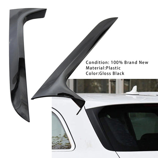 Audi A6 C7 Allroad 12-18 Gloss Black Pair Rear Window Side Wing Spoiler