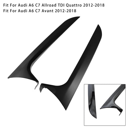 2012-2018 Audi A6 C7 Allroad TDI Quattro Gloss Black Pair Rear Window Side Wing Spoiler