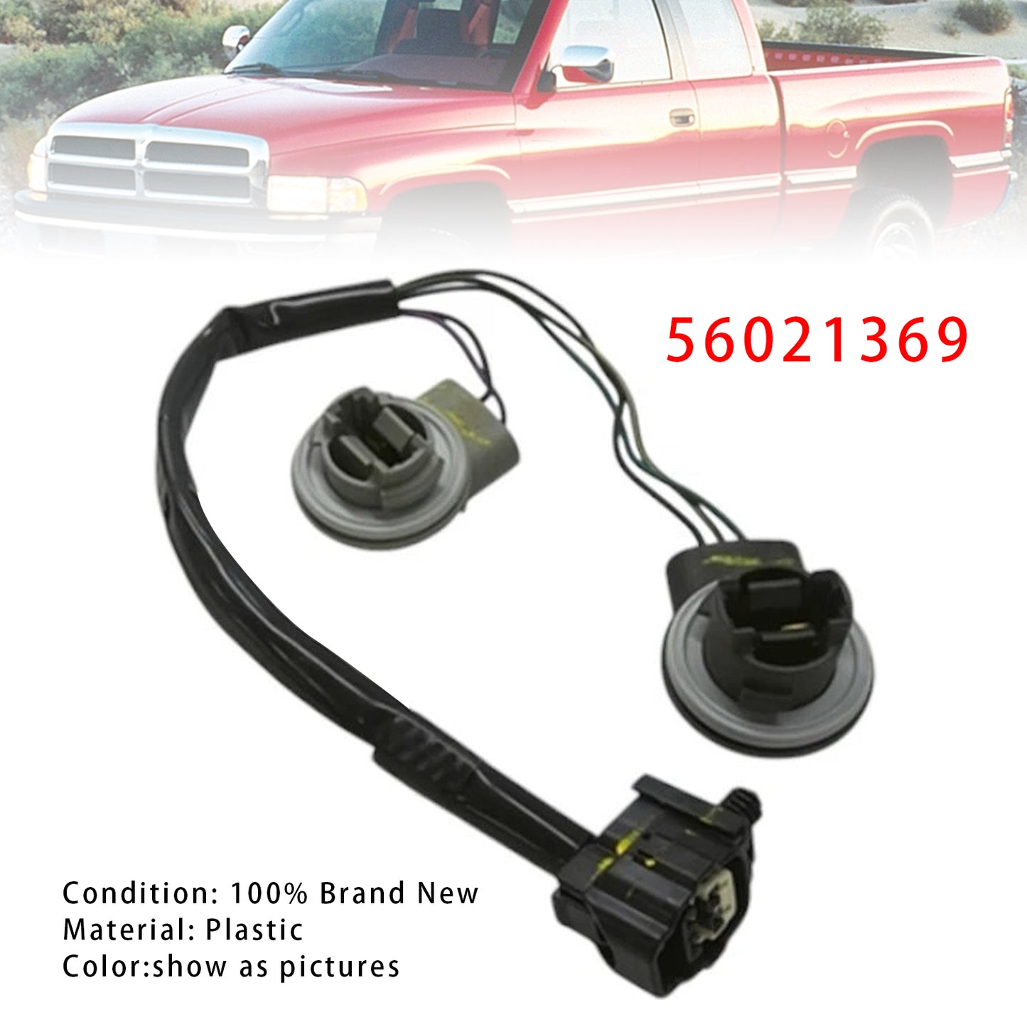 Rear Tail Light Lamp Wiring Harness 56021369 For Dodge Ram 1994-2001