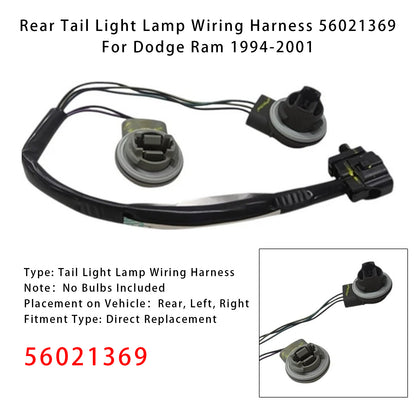 Rear Tail Light Lamp Wiring Harness 56021369 For Dodge Ram 1994-2001