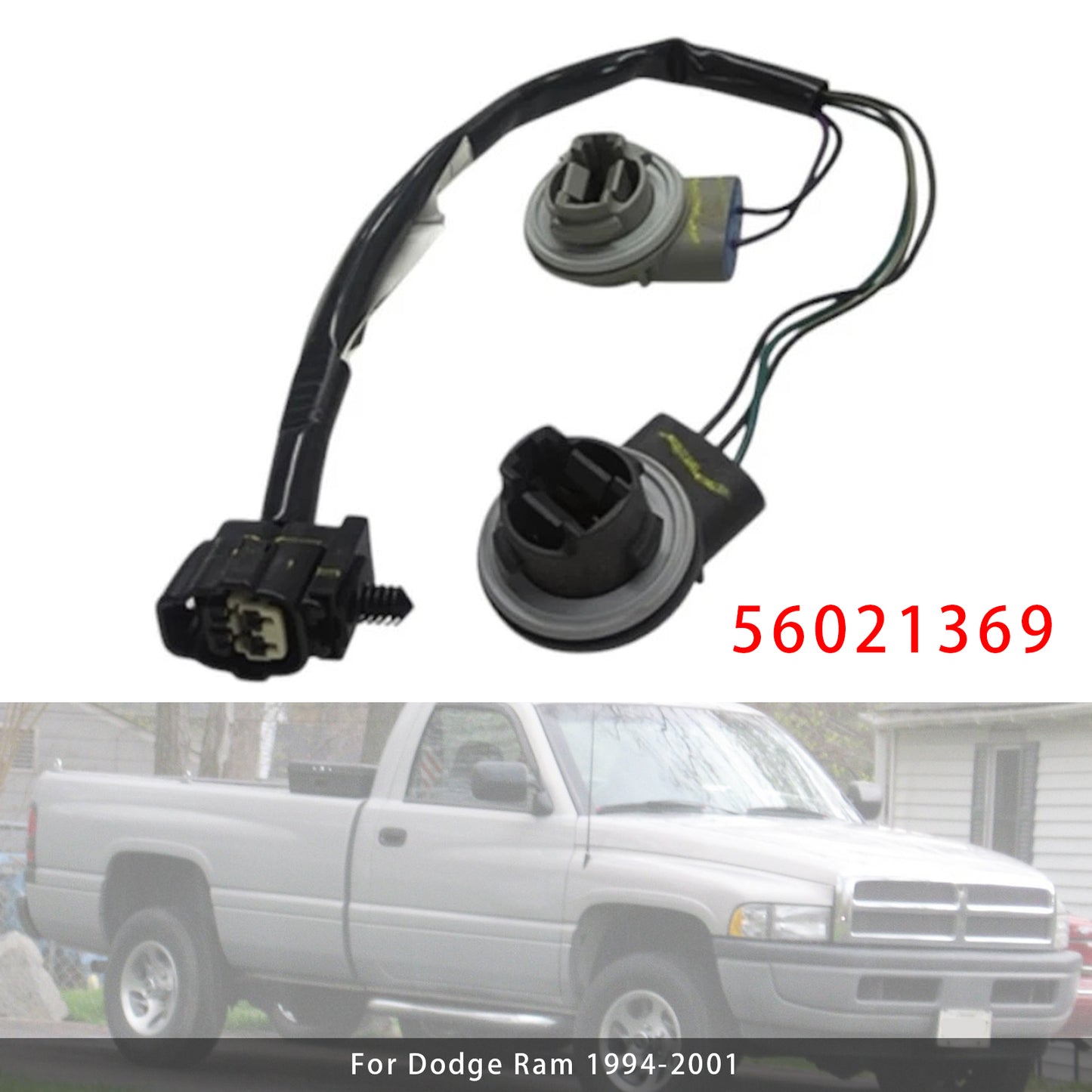 Rear Tail Light Lamp Wiring Harness 56021369 For Dodge Ram 1994-2001