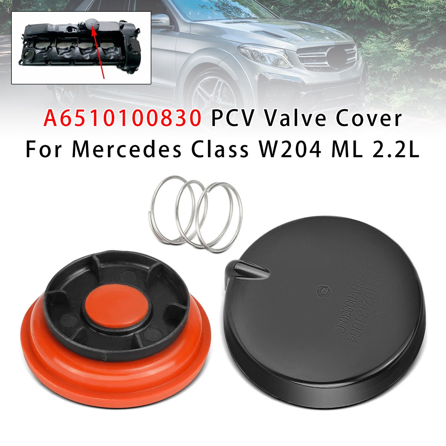 Mercedes Class W204 ML 2.2L A6510100830 PCV Valve Cover