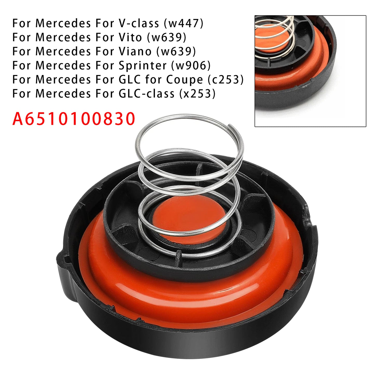 Mercedes Class W204 ML 2.2L A6510100830 PCV Valve Cover