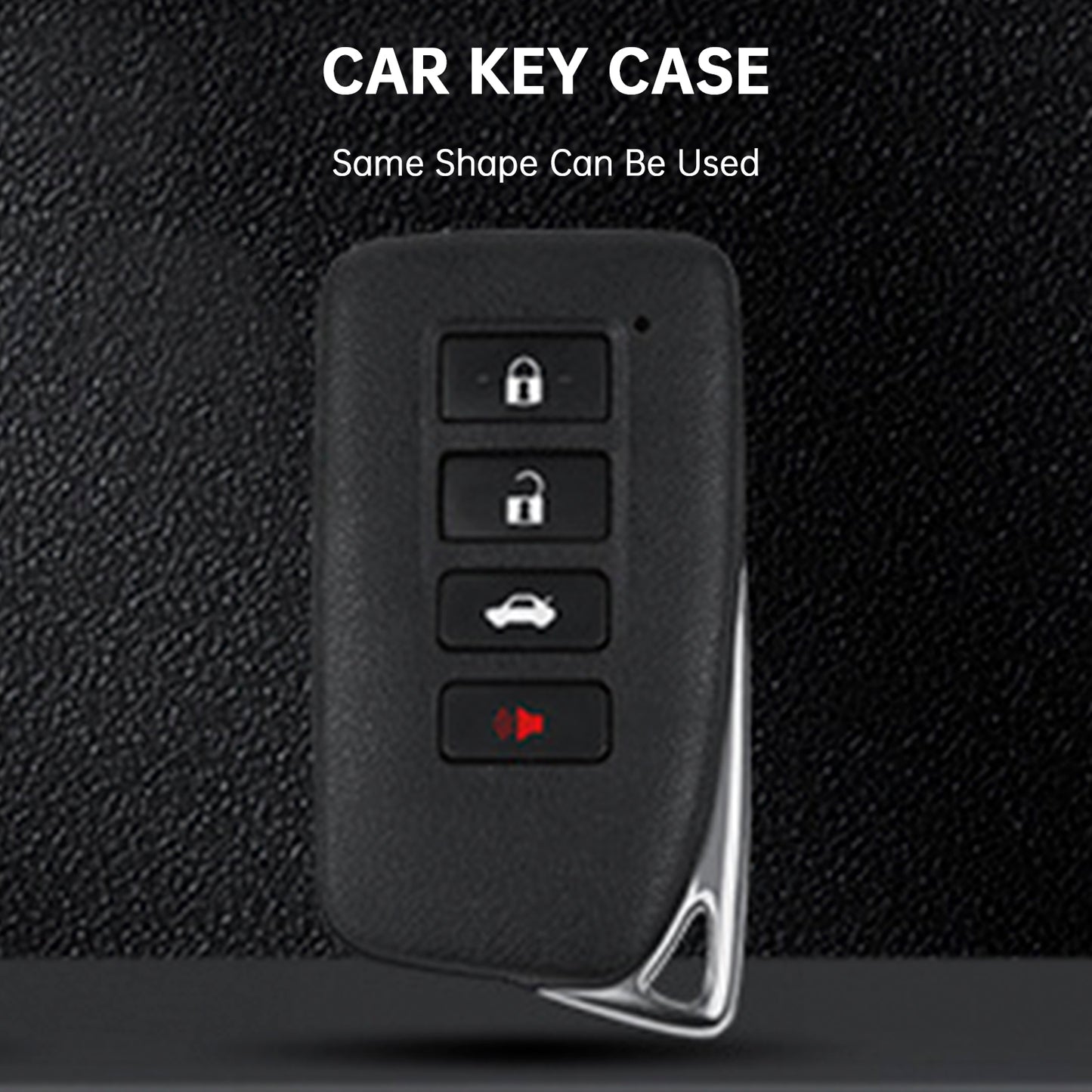 Alloy Aluminum TPU Soft Film Car Key Black Case Cover Lexus IS GS ES RX RC NX LS LX