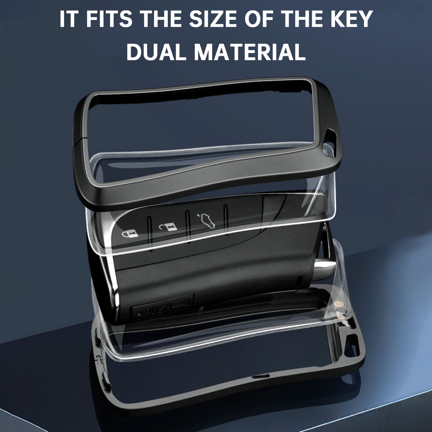Alloy Aluminum TPU Soft Film Car Key Black Case Cover For Lexus IS GS ES RX RC NX LS LX