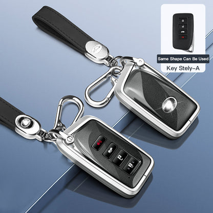 Alloy Aluminum TPU Soft Film Car Key Black Case Cover For Lexus IS GS ES RX RC NX LS LX