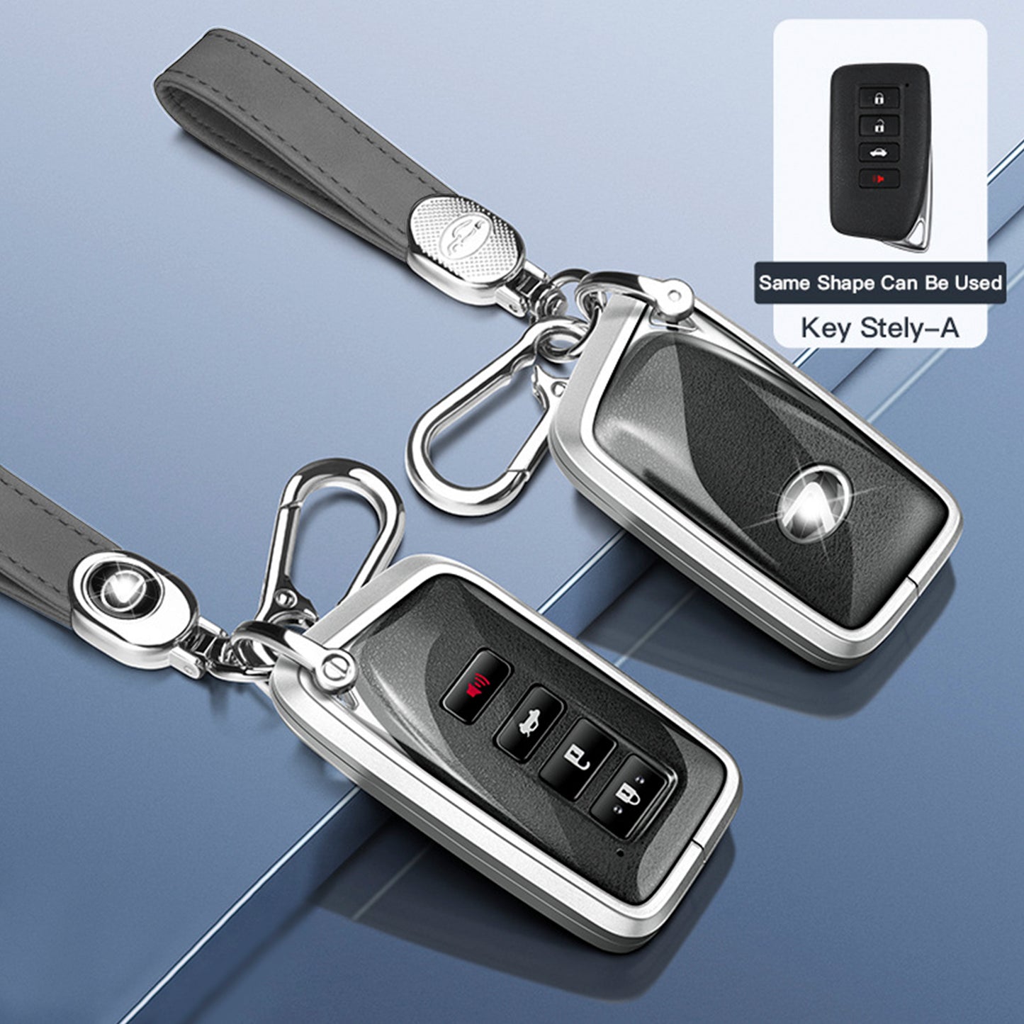 Alloy Aluminum TPU Soft Film Car Key Gray Case Cover For Lexus IS GS ES RX RC NX LS LX