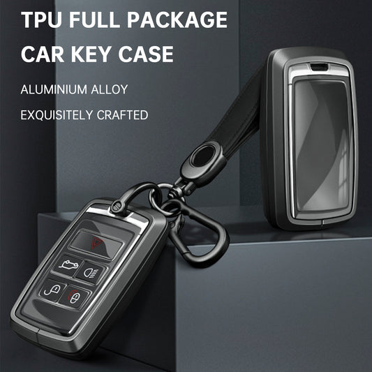 Alloy Aluminum TPU Soft Film Car Key Black Case Cover For Land Rover Range Rover Sport
