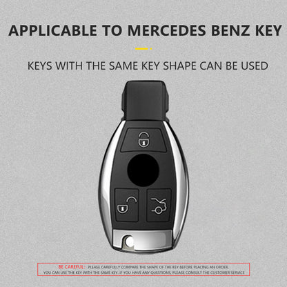 Alloy Aluminum TPU Car Key Brown Case Cover For Benz GLC GLK CLS GLA CLA AMG