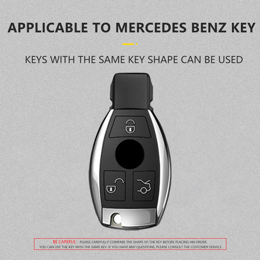 Alloy Aluminum TPU Car Key Brown Case Cover For Benz GLC GLK CLS GLA CLA AMG