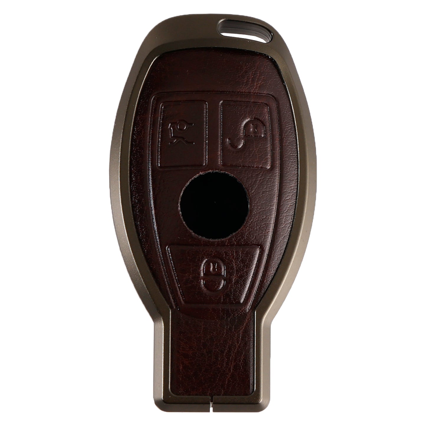 Alloy Aluminum TPU Car Key Brown Case Cover For Benz GLC GLK CLS GLA CLA AMG